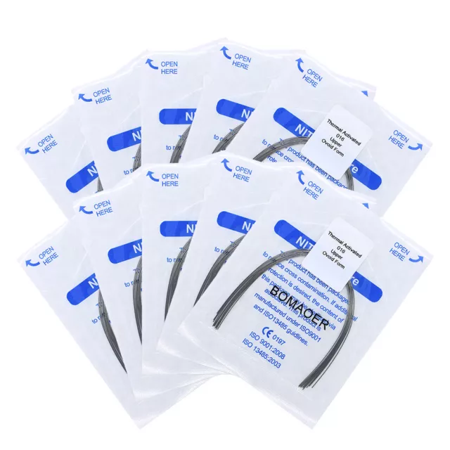 50Packs Dental Orthodontic Thermal activated round niti  Arch  Wires  Ovoid Form