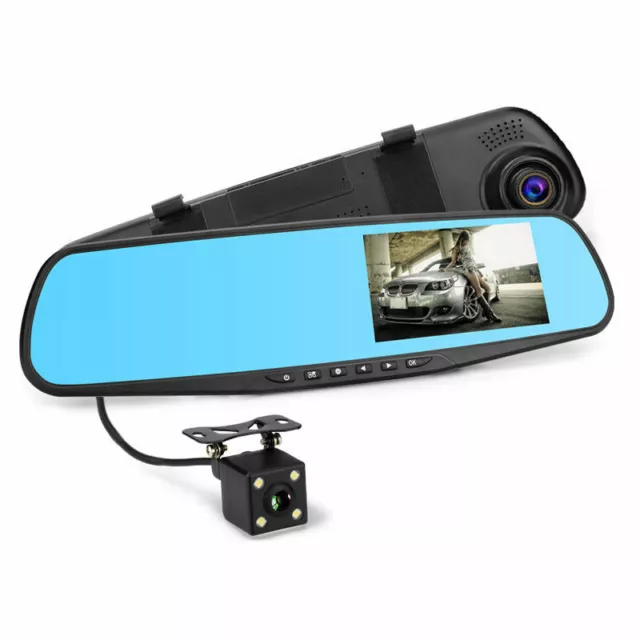 4.3 Auto Dvr Specchietto Retrovisore Dashcam Monitor Con Telecamera Posteriore