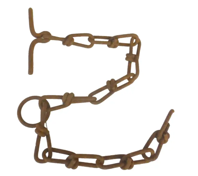 alte Eisenkette Kette Eisen Stahlkette ca.70 cm Gliederkette rostig K14 👻 Haken