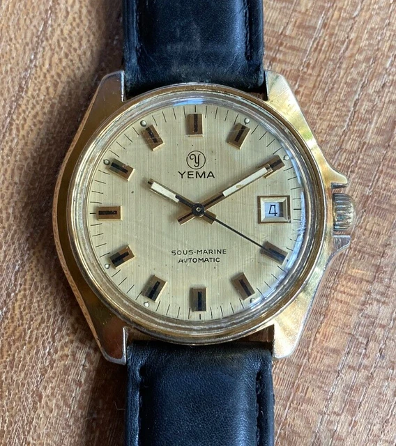 montre Yema sous marine automatique vintage