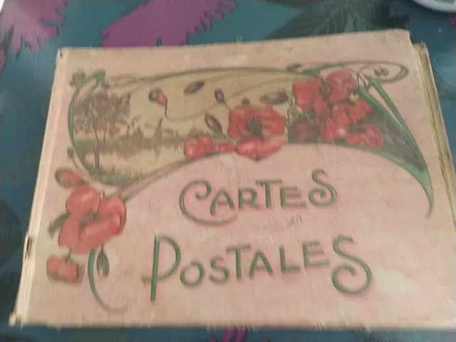 Ancien Album De Cartes Postales Vide Art Nouveau