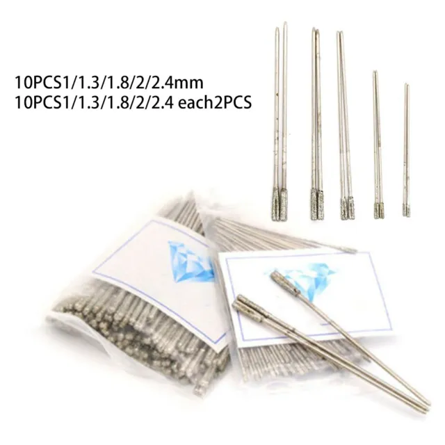 For Drilling Semiconductor Materials/ Crystal  10pcs Diamond Coated Drill Bit