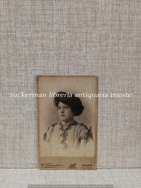 carte de visite foto antica RITRATTO DAMA TRIESTE 1800 FRANCESCHINIS