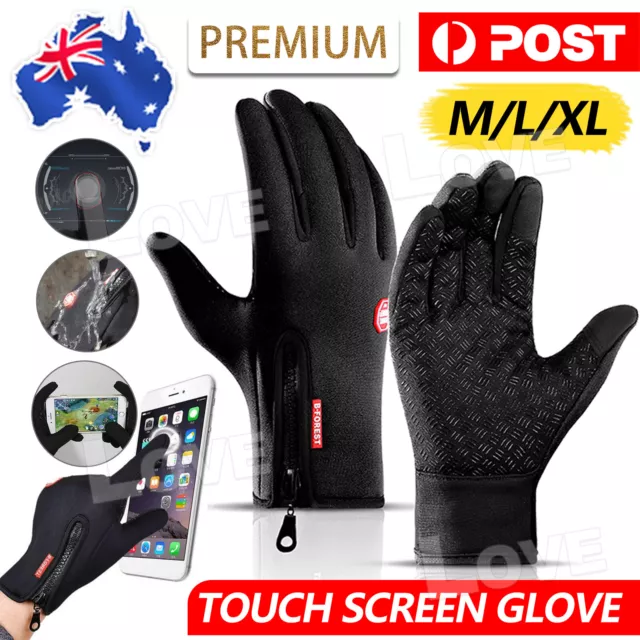 Winter Warm Windproof Waterproof Anti-Slip Thermal Touch Screen Gloves Unisex