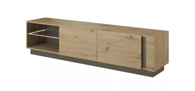 Grosser TV-Schrank Caro 187 cm weiß glänzend für das Zimmer