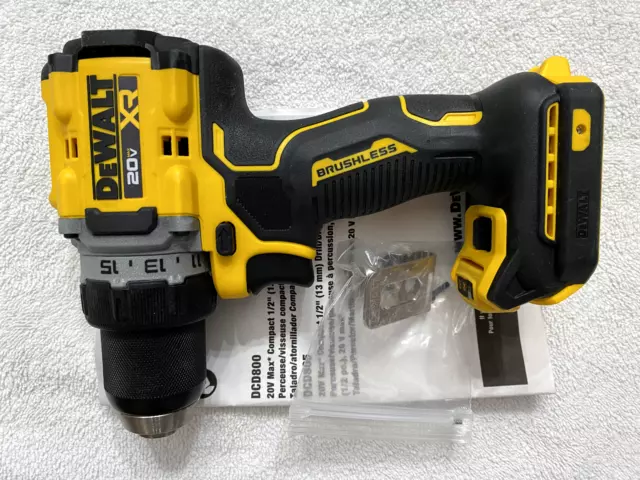 New Dewalt DCD800B 20V Max XR 1/2" 2 Speed Brushless Drill Driver Li-ion