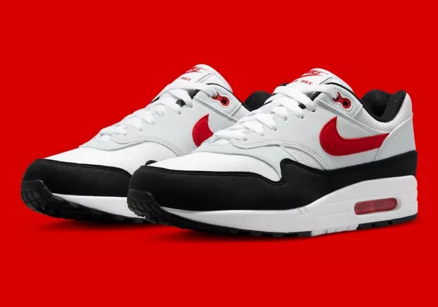 NIKE AIR MAX 1 White/Pure Platinum/Black/University Red FD9082-101