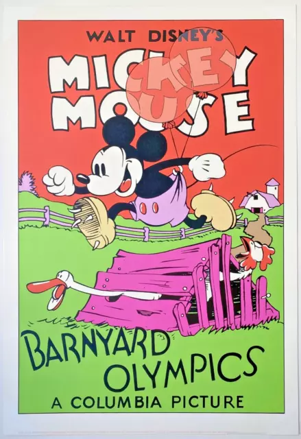 Mickey Mouse - Barnyard Olympics - Siebdruck - Circle Fine Art - 1980iger