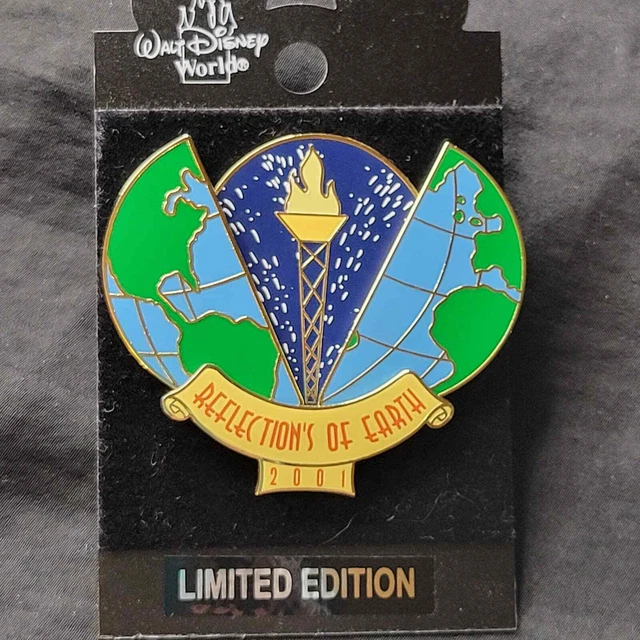 Disney Pin Trading Limited Edition Reflections of Earth 2001 Torch Globe Opens