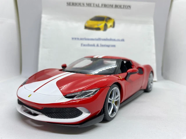 Schaalmodel 1:18 Ferrari 296 GTB Rosso Imola & Silver Wheels BBR - Pole Position
