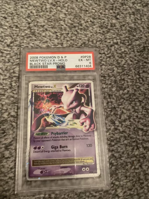 Pokemon TCG Cards Mewtwo LV.X DP28 Promo Holo PLAYED