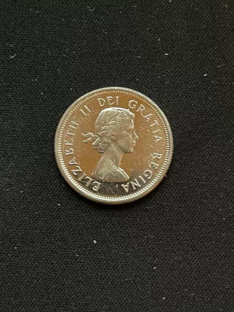 1959 Canadian Quarter - Silver - Rare year - Uncirculated