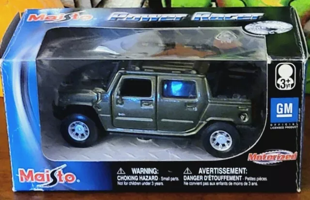 Maisto 21001 1:43 Die-Cast Fresh Metal Power Racer Army Green Hummer H2 Pick Up