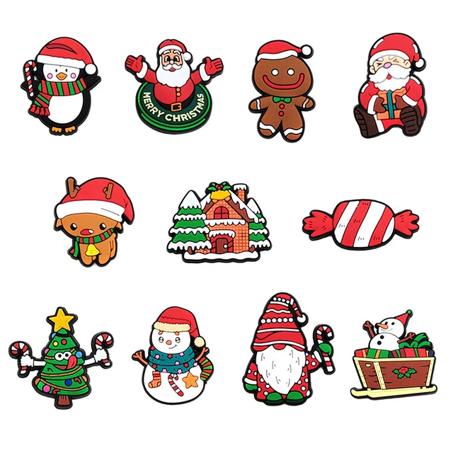 1/6/12 pz scarpe serie natalizia ornamento scarpe Natale ciondoli scarpe fibbie scarpe ChaUL