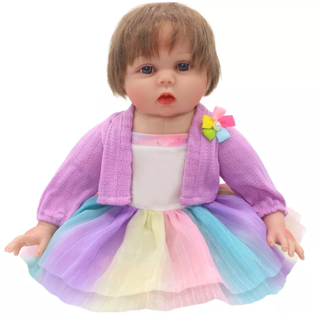 2PCS/Set Baby Doll Dress Clothes Fit for 20~22" Reborn Girl Dolls Newborn Outfit 2