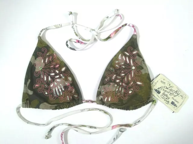 Lucky Brand Triangle Bikini Top Size:M ~ NWT