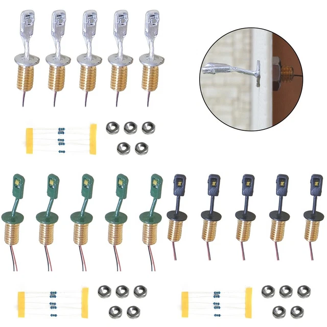 Lampadaires LED Pour Train Miniature HO/OO - Lot De 10 - Éclairage Diorama