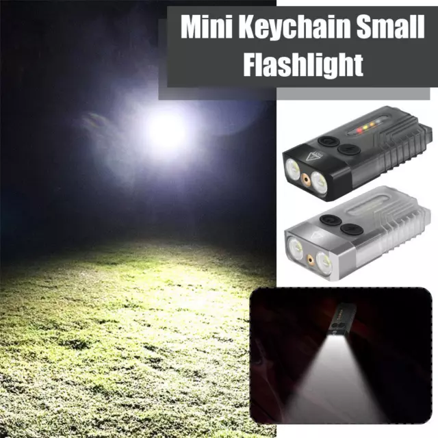 V10 1000 Lumens USB Type-C Rechargeable Mini Keychain Light Work Flashlight V4O4