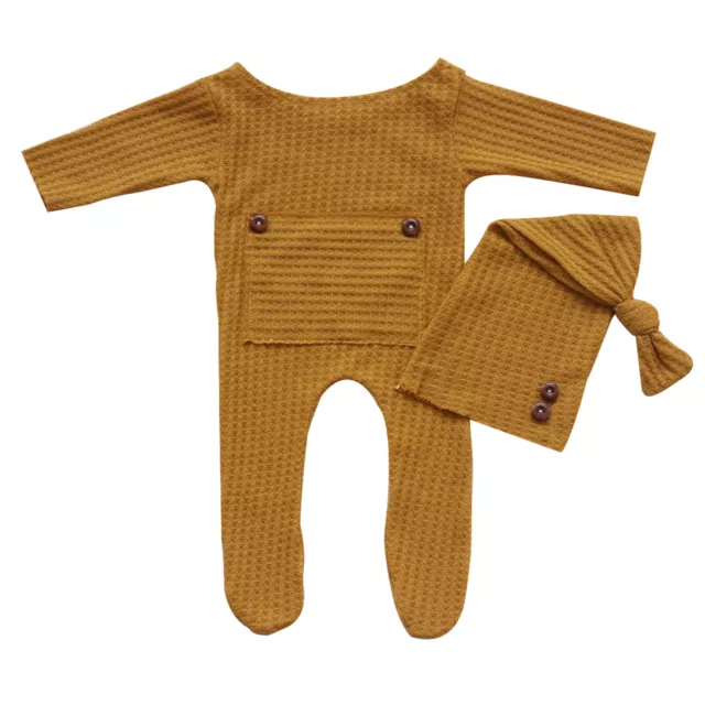 1 Set Baby Jumpsuit Wearable Non-shrink Infant Hat Clothing Suit Viscose