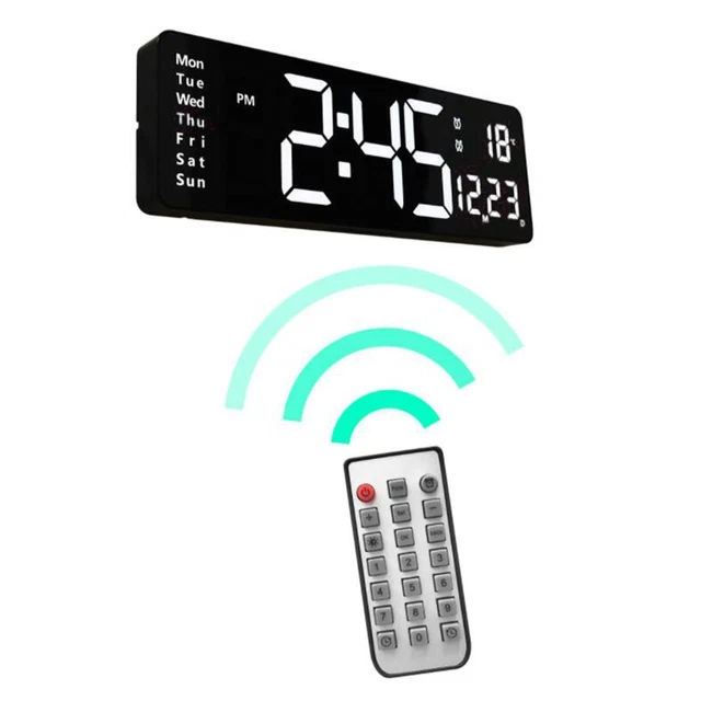 15 ''grande horloge murale température muette moderne avec calendrier horloges
