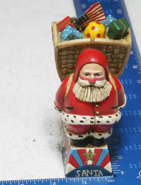 Vintage Leo R. Smith Folk Art US Flag Santa Figurine Limited 0486 / 3000 Rare