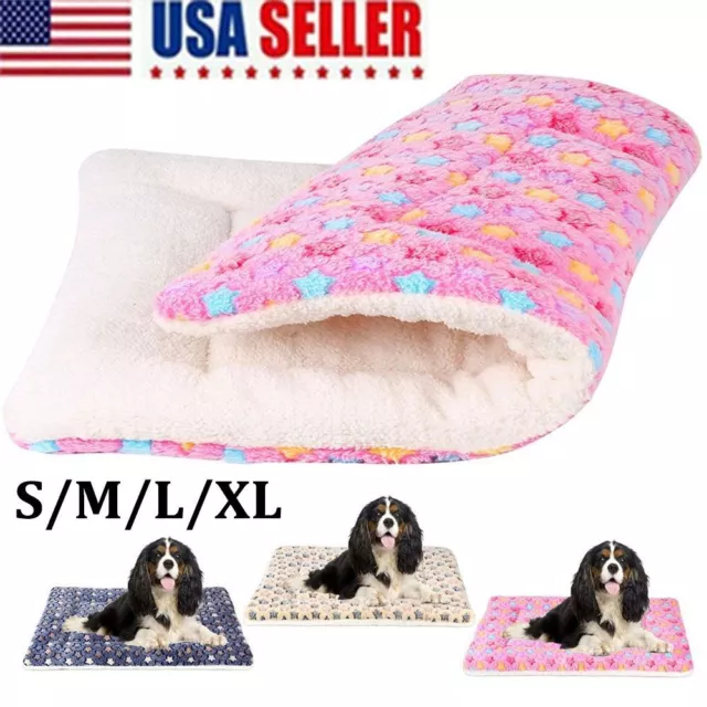 Washable Pet Dog Cat Bed Puppy Cushion Pet Soft Warm Kennel Dog Mat Blanke S~XL