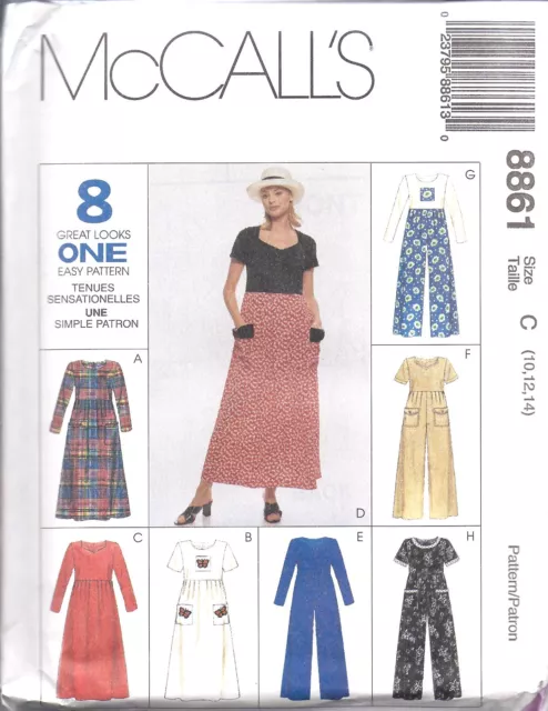 8861 UNCUT Vintage McCalls Pattern Misses Dress Jumpsuit SEWING OOP FF NEW SEW