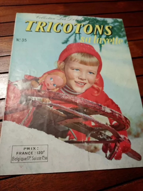 Rare TRICOTONS SA LAYETTE N°35 revue vintage-1956-collection les doigts agiles!