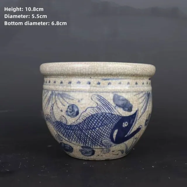 Fine Porcelain Blue And White Porcelain Fish Vase Of Chinese Porcelain pot