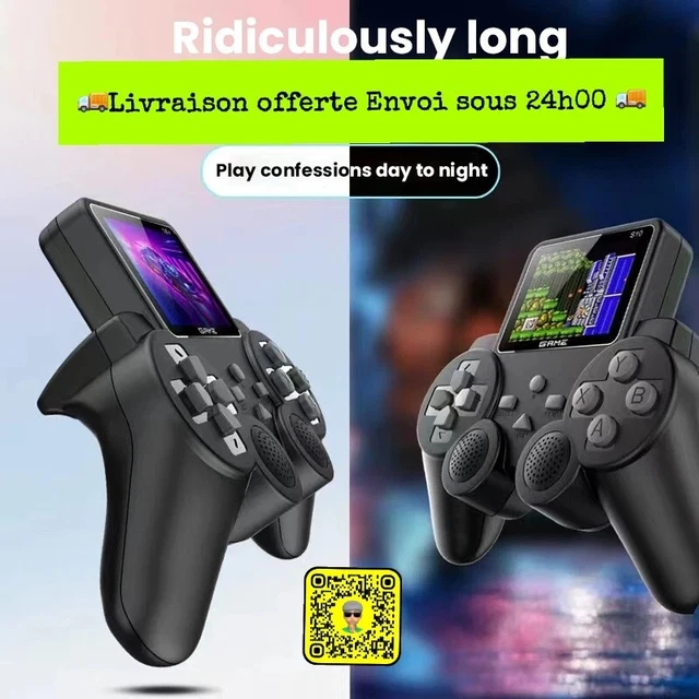 Console Portable - HD 4K - 64G - 2 Manettes Sans Fil - Rétro - HDMI