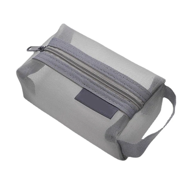 Clear Mesh Portable Large Pen Pencil Case Makeup Cosmetic U Storage K6 D5F1