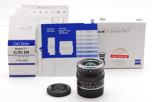 [Unbenutzt] Carl Zeiss Biogon 35mm F2 ZM T Schwarz Objektiv Leica M Halterung Mf