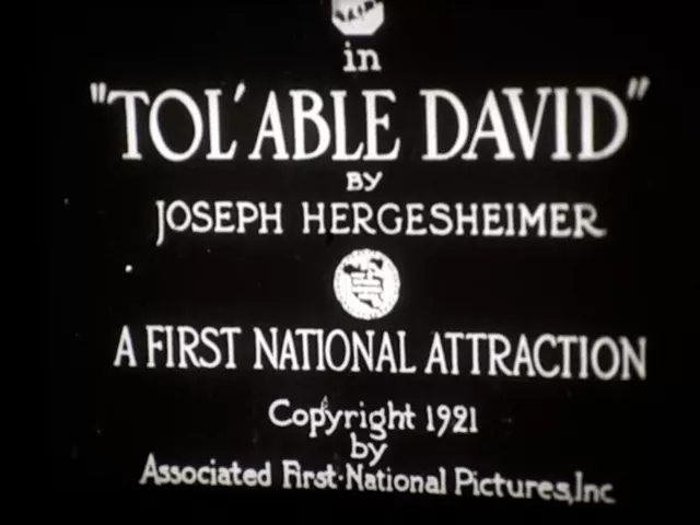 16mm Tol'able David 1921 Silent Film Black And White Film Print Rare