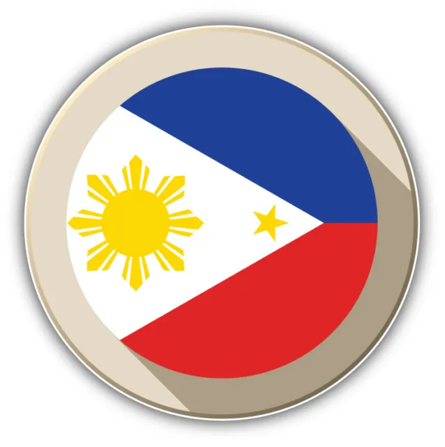 Philippines Flag Label Car Bumper Sticker Decal