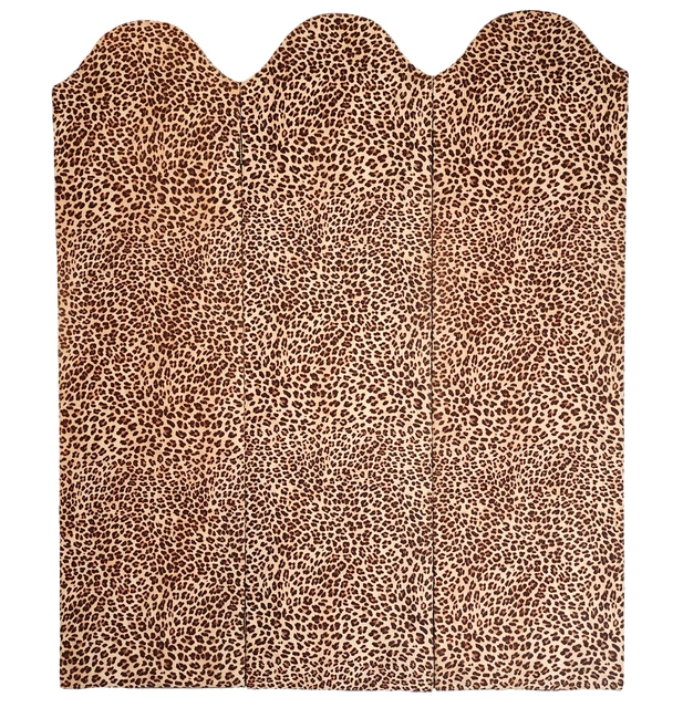 VINTAGE Mid-Century MODERN Fux LEOPARD PRINT 3 Panel FOLDING SCREEN Room Divider VINTAGE Mid-Century MODERN Fux LEOPARD PRINT 3 Panel FOLDING SCREEN Room Divider