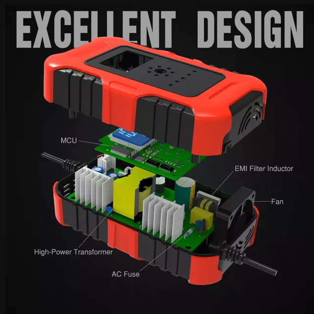 Fast 12V 24V Auto Smart Lead-acid AGM  GEL Battery Charger For Car Motorcycle 3