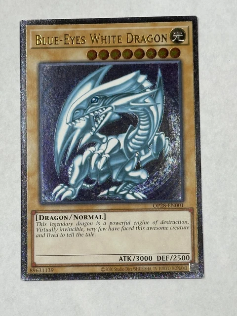遊戯王 BLUE-EYES WHITE DRAGON OP28-EN001 YUGIOH Blue-Eyes White Dragon OP28-EN001 Ultimate Rare NM