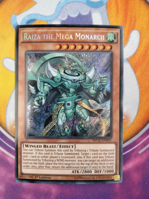 Yu-Gi-Oh! Raiza The Mega Monarch - MP15-EN091 1st Edition Secret Rare