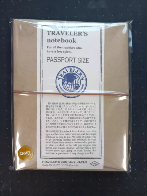 Travelers Passport Size Notebook Camel