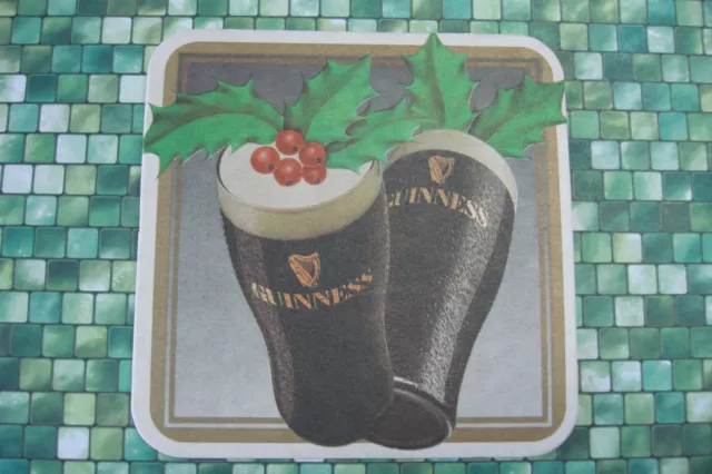 Bière Breweriana dessous de Verre ~ ~ Saison Voeux De Guinness Brewery Irlande
