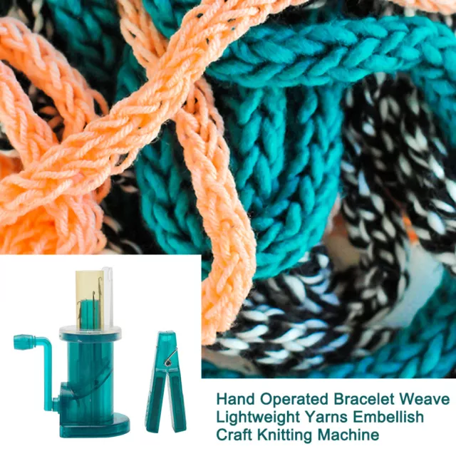 DIY HAND-OPERATED EMBELLISH-KNIT Knitting Machine Spool Knitter Weave Tool  $20.34 - PicClick AU