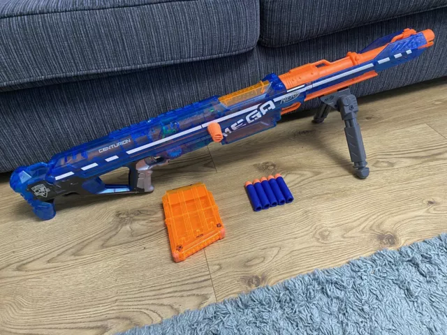 NERF MEGA CENTURION (Rare) Sonic Ice Blue Sniper Rifle N-Strike Blaster Gun  $51.04 - PicClick