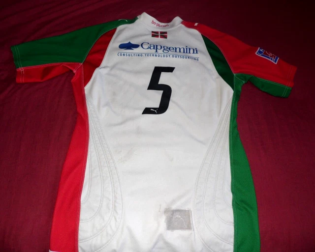Maillot De Rugby De Match Biarritz Olympique BO N°5 Porté Saison 2008/2009 T XXL Maillot De Rugby De Match Biarritz Olympique BO N°5 Porté Saison 2008/2009 T XXL