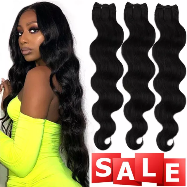 8A Brazilian Virgin Human Hair Extensions Sew In Weft Weave 3 Bundles=300g Thick