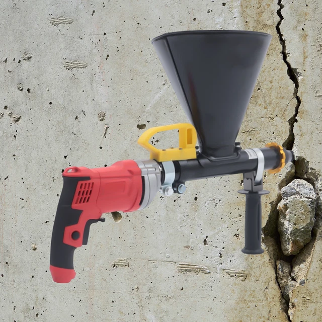NUEVO jeringa de mortero pistola de juntas 2 boquillas pistola de mortero eléctrica mortero de cemento con