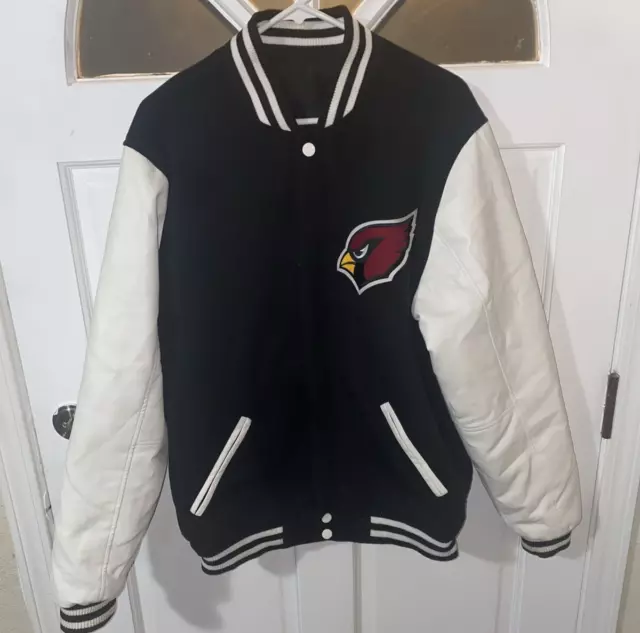 Arizona Cardinals Letterman Varsity Jacket Wool Leather Sleeves reversible AWT