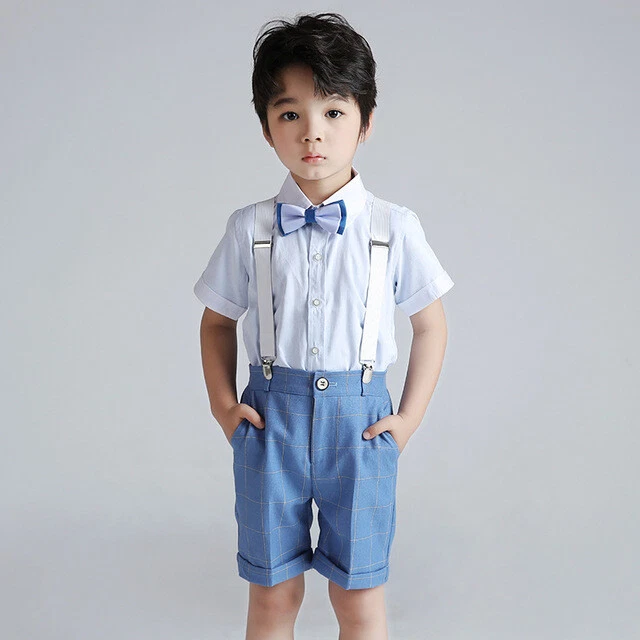 Camicia abbigliamento bambini bambini bambini bambini bambini bambini + pantaloncini pantaloni tuta festa 4p