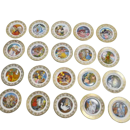 Franklin Mint The Best Loved Fairytales Collection Limited Edition Mini Plates