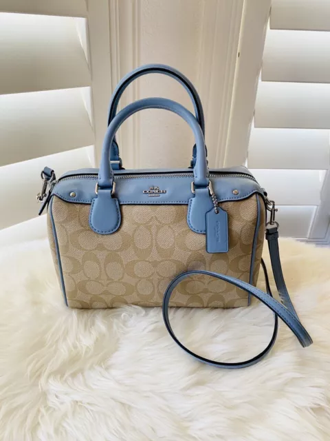 Coach Mini Bennett Satchel in Signature Canvas with Rainbow