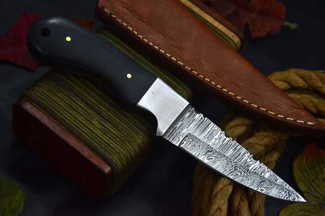 Custom 8.1"OAL Hand Forged Damascus Steel Hunting Knife Handmade (Q765-A) 2
